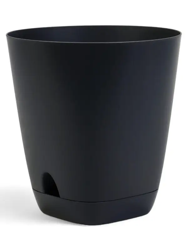 Кашпо с прикорневым поливом 4 л D-19см, H-20см графит Кашпо с прикорневым поливом 4 л D-19см, H-20см графит "Гранд"
