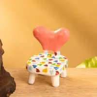Мебель для кукол &laquo;Стульчик с сердечками&raquo;, 4&times;4&times;5.5 см, дерево, разноцветная