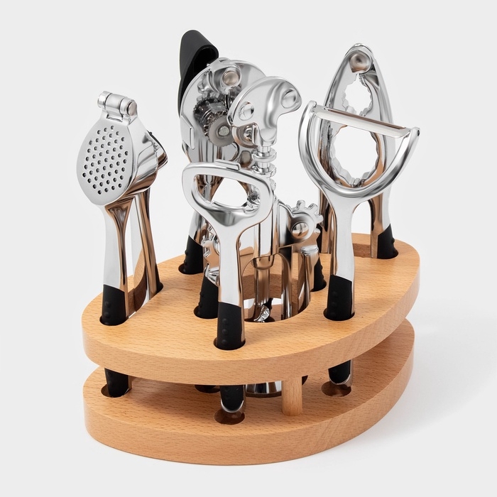 Набор кухонных инструментов Shapes, 6 предметов, на подставке Набор кухонных инструментов Shapes, 6 предметов, на подставке