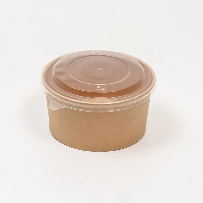 Салатник крафт, с пластиковой крышкой, 1000 мл Салатник крафт, с пластиковой крышкой, 1000 мл