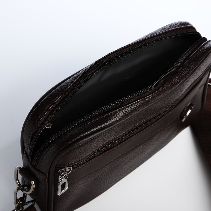 Сумка мужская через плечо, искусственная кожа, цвет коричневый Сумка мужская через плечо, искусственная кожа, цвет коричневый