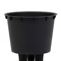 Кашпо со вставкой 1 л d15 см h14см МИКРИТ серый слайн