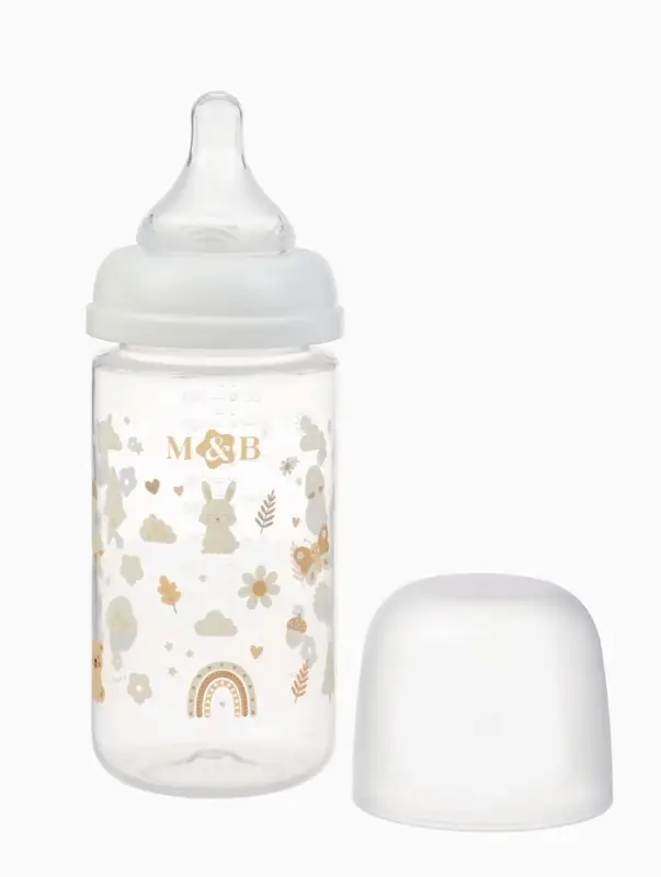 Бутылочка для кормления M&B, ШГ &Oslash;50 мм, +3мес., 260 мл.