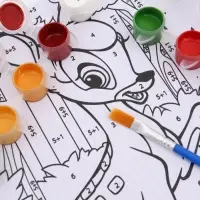 Картина по номерам для детей &laquo;Бэмби и Топотушка&raquo; 20&times;30 см