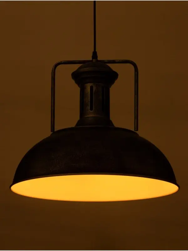 Светильник подвесной BayerLux William, 1&times;40 Вт, Е27, чёрно-серебристый, 40&times;40&times;35-100 см