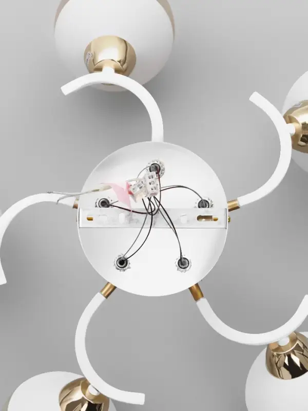 Люстра потолочная BayerLux &laquo;Анден&raquo;, 5хЕ27, 40 Вт, бело-золотой, 57&times;57&times;22 см