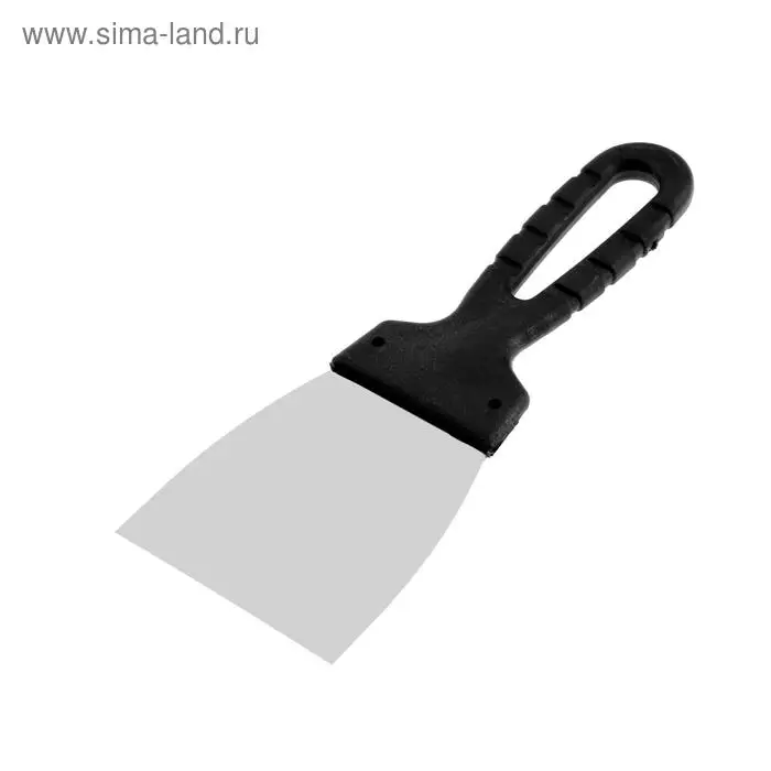 Шпатель фасадный ЛОМ, 80 мм, нержавеющая сталь, пластиковая рукоятка Шпатель фасадный ЛОМ, 80 мм, нержавеющая сталь, пластиковая рукоятка