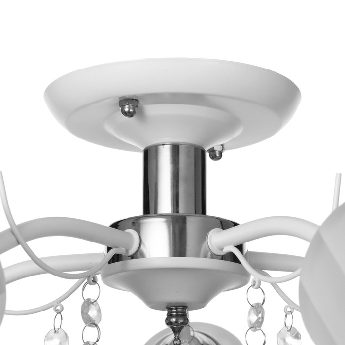 Люстра 2785/5 E27 40Вт бело-хромовый 55х55х30 см BayerLux Люстра 2785/5 E27 40Вт бело-хромовый 55х55х30 см BayerLux