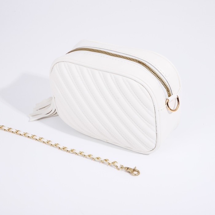 Сумка кросс-боди на молнии, цвет белый Сумка кросс-боди на молнии, цвет белый