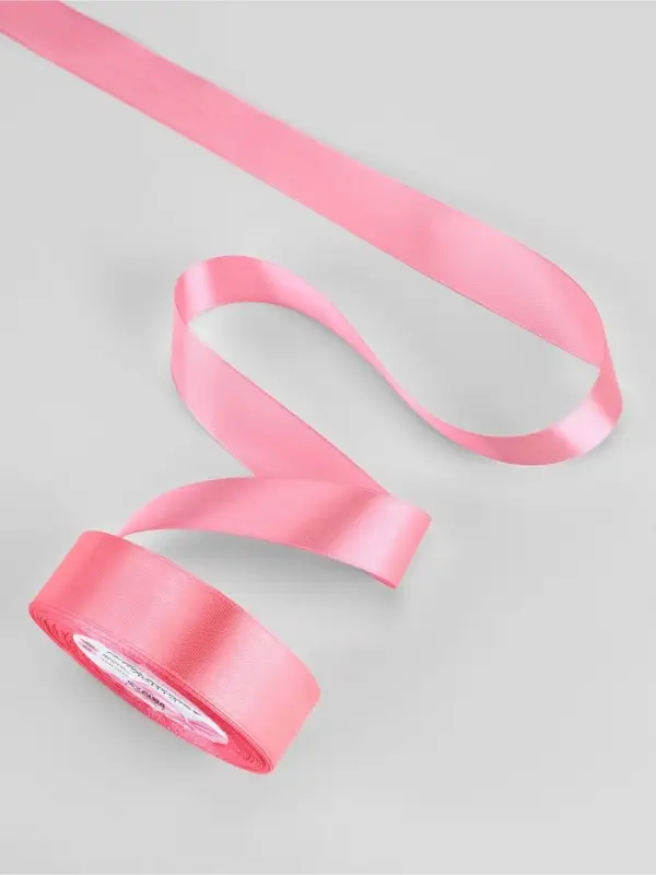 Лента атласная, 25 мм, 23&plusmn;1 м, нежно-розовая №147