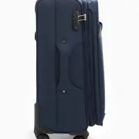 Чемодан на колёсах TEXTURA, кодовый замок, с увеличением, 42&times;26&times;68 см, 24", синий