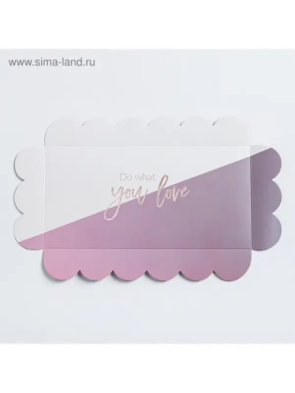 Коробка для печенья, кондитерская упаковка с PVC крышкой, Do what you love, 21&times;10.5&times;3 см