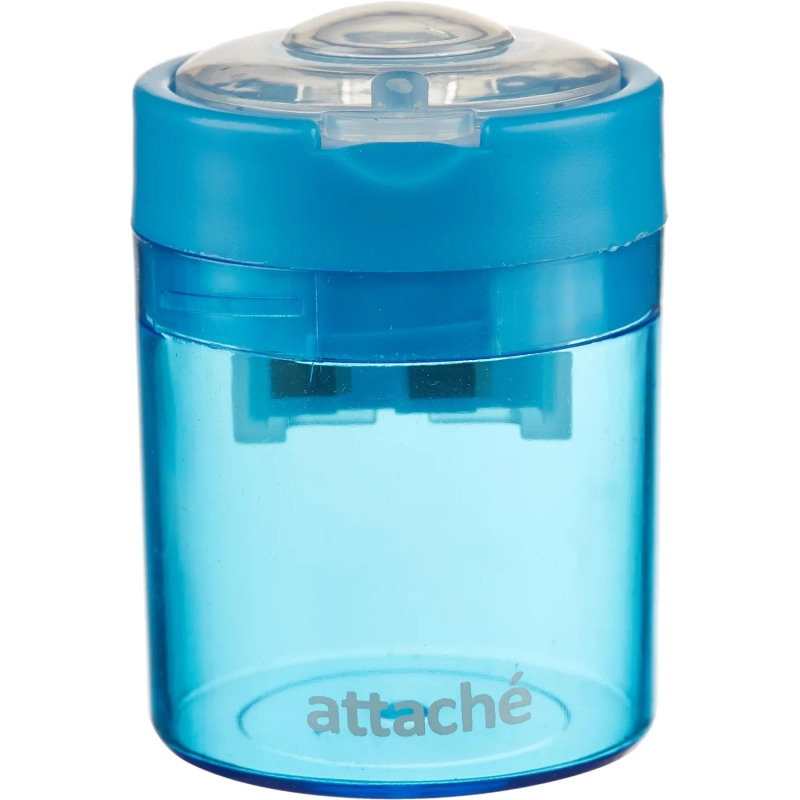 Точилка Attache Economy на 2 отв., c цветным контейнером, ассорти