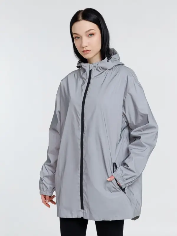 Парка Manifest из светоотражающей ткани, серая, размер XS/S Парка Manifest из светоотражающей ткани, серая, размер XS/S