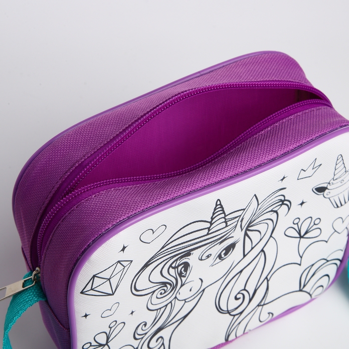 Сумка детская для девочки через плечо  Сумка детская для девочки через плечо "Милый единорог" 17х13х5 см