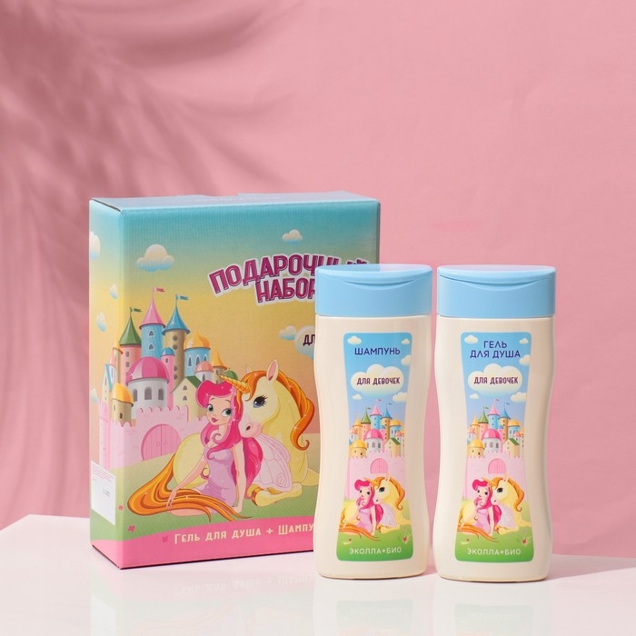 Подарочный набор  Подарочный набор "Для девочек": шампунь, 200 мл + гель для душа, 200 мл