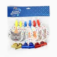 Карнавальные язычки &laquo;Котики&raquo;, 11 см, 6 шт.