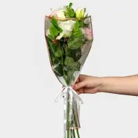 Пакет для цветов Love, белый, 28 х 9 х 43.5 см