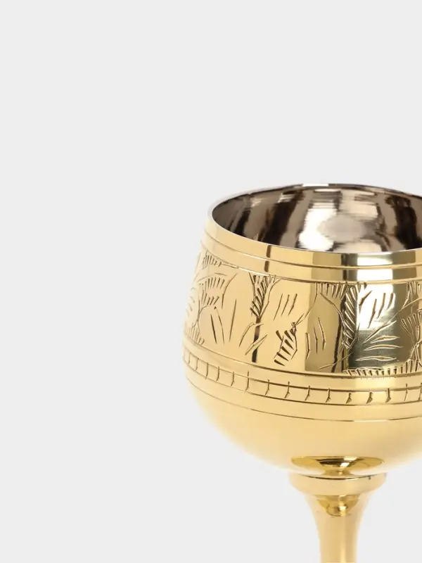 Рюмка &laquo;Рисунок&raquo;, 7&times;7&times;11 см, латунь