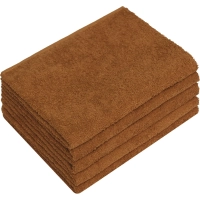 Набор полотенец махровых без бордюр 440 г/м2, 40х70 бежевый, 5шт