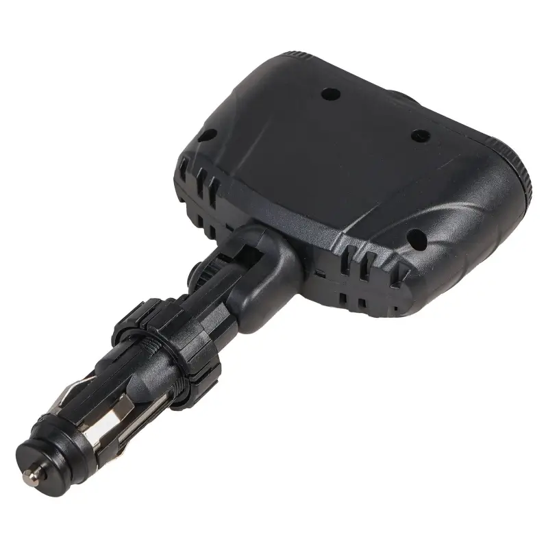 Прикуриватель-разветвитель трансформер 2 гнезда + 2USB, штекер-фиксатор