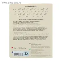 Тетрадь 12 листов в косую линейку «Народная. Бежевая», бумажная обложка