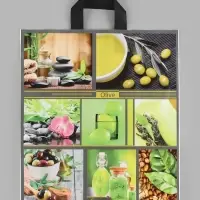 Пакет &laquo;Коллаж оливки&raquo;, полиэтиленовый с петлевой ручкой, 40&times;43 см, 60 мкм