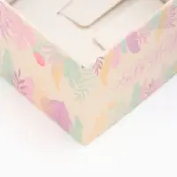 Коробка самосборная &laquo;Тропики цветные&raquo;, размер 12.5&times;12.5&times;8 см, микрогофрокартон