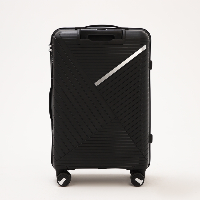 Чемодан средний 69 л (M), отдел на молнии, кодовый замок, 4 колеса, цвет чёрный Чемодан средний 69 л (M), отдел на молнии, кодовый замок, 4 колеса, цвет чёрный