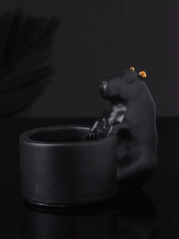 Подсвечник  Подсвечник "Капибара" 6х9 см, чёрный