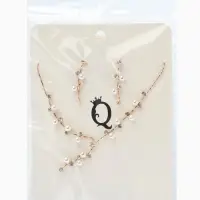 Набор 2 предмета: серьги, колье &laquo;Изумление&raquo;, ветвь, белый в золоте, 42 см