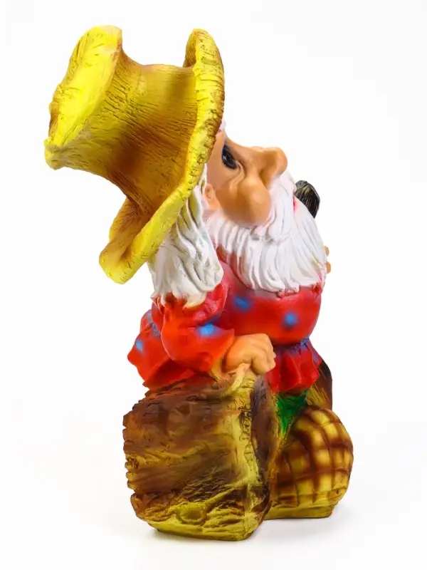 Садовая фигура из полистоуна &laquo;Гном - лесовик&raquo;, 49&times;27&times;35 см