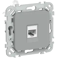 FLITE Розетка компьютерная RJ45 категория 5Е UTP РК5е-1-0-ФлС серый IEK
