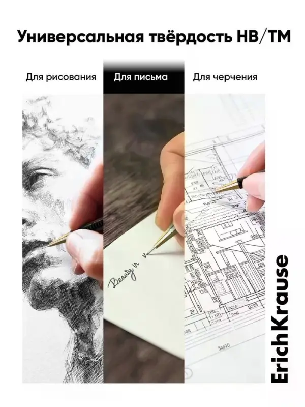 Карандаш механический 0.5 мм ErichKrause Black Pointer Gold HB