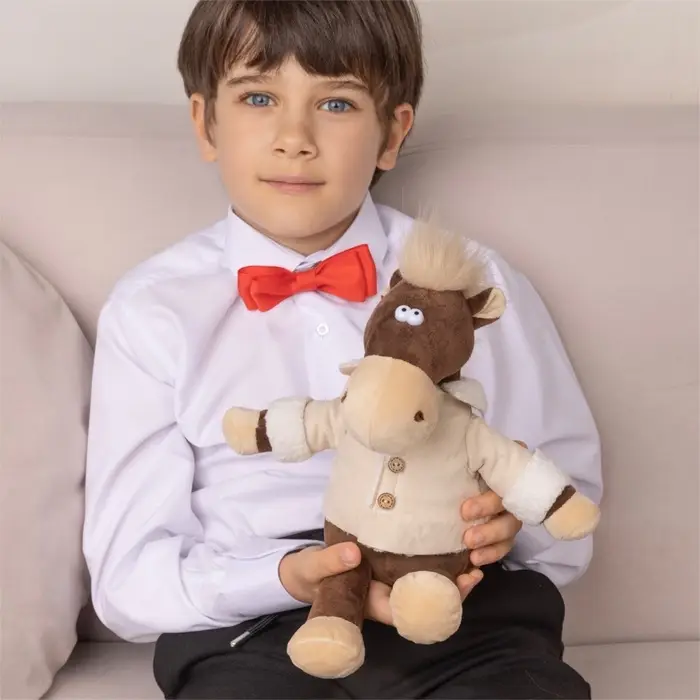 Мягкая игрушка «Конь Василий в дубленке», 22 см