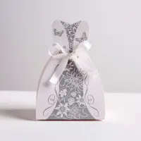 Коробка бонбоньерка, упаковка подарочная, свадебная, упаковка подарочная, «Платье невесты», 6.5 х 9.5 см