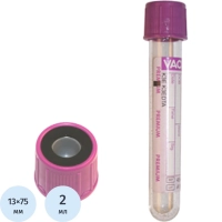 Вакуумные пробирки с ЭДТА-К2 2 мл д/гематологии VACUETTE 454024 50шт/уп