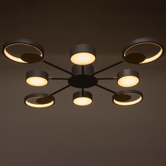 Люстра с ПДУ 2301/8GR LED 160Вт 3000-6000К серый 93х93х8 см BayerLux