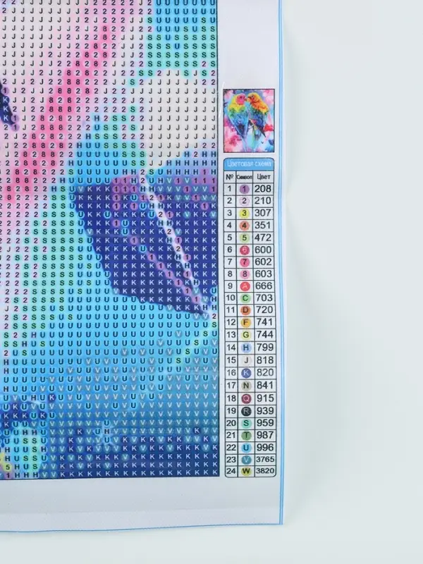 Алмазная мозаика с полным заполнением на холсте &laquo;Тропические птицы&raquo;, 40&times;50 см