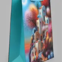 Пакет ламинированный &laquo;Город на холме&raquo;, 26&times;32&times;10 см