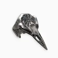 Кольцо &laquo;Коготь&raquo;, череп хищника, цвет чернёное серебро, безразмерное