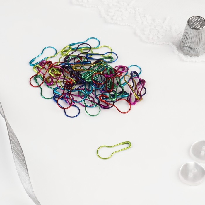 Булавки с круглым концом, 22 мм, 60 шт, цвет разноцветный Булавки с круглым концом, 22 мм, 60 шт, цвет разноцветный