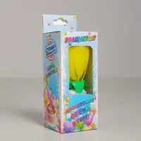 Свеча для торта музыкальная &laquo;Тюльпан&raquo;, крутящаяся, жёлтая, 14.5&times;6 см