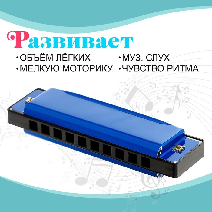 Губная гармошка «Гармоника», с металлическим корпусом и футляром, цвета МИКС Губная гармошка «Гармоника», с металлическим корпусом и футляром, цвета МИКС