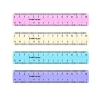 Линейка ErichKrause. Pastel, 15 см, непрозрачная, двухсторонняя шкала, МИКС