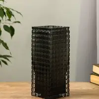 Ваза для цветов &laquo;Валери&raquo;, кубики, 24.5&times;10 см, стекло, серая
