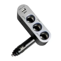 Разветвитель прикуривателя AVS 12/24 (на 3 выхода+USB) CS312U