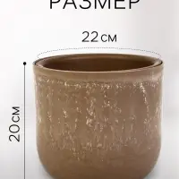 Кашпо для цветов &laquo;Микрит&raquo;, 3.7 л, d=22 см, h=20 см, со вставкой, пластиковое, бежевое