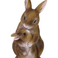 Садовая фигура из полистоуна &laquo;Заячьи объятия&raquo;, 25&times;13&times;12 см