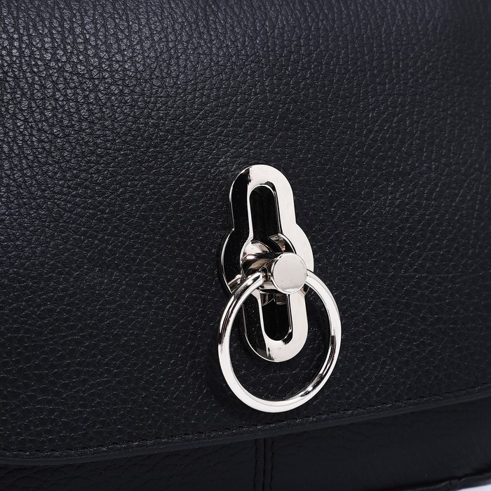 Сумка женская L-Craft на застёжке, длинный ремень, цвет чёрный Сумка женская L-Craft на застёжке, длинный ремень, цвет чёрный